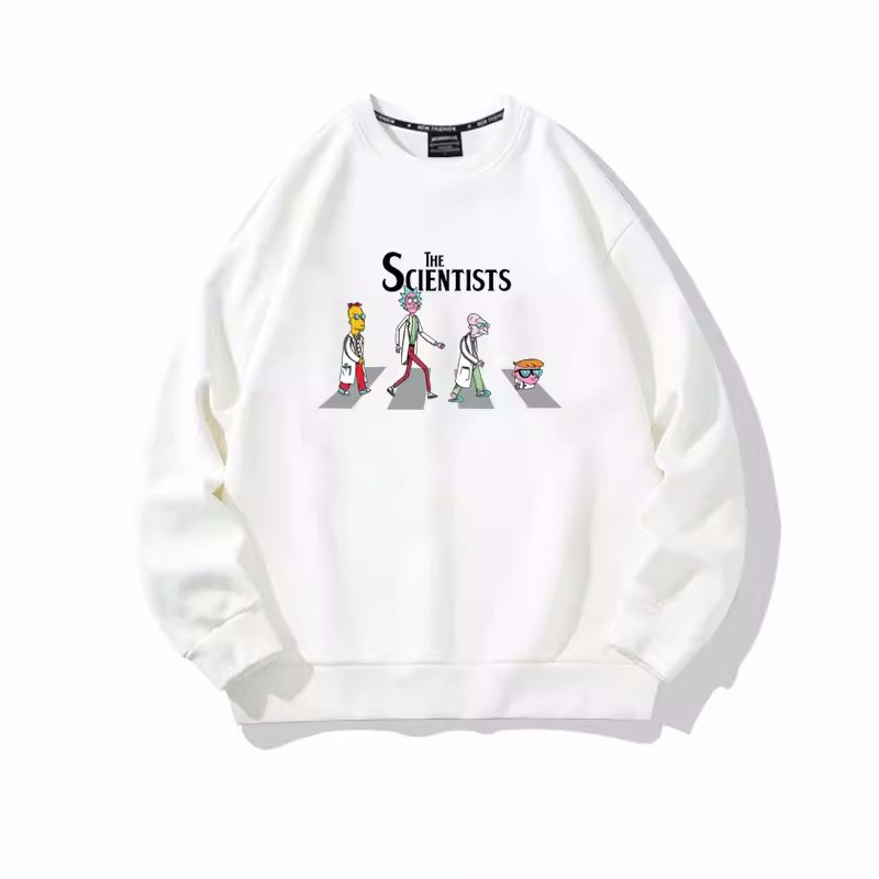 画像2:  Unisex the scientists rick and morty long sleeve sweatshirts  男女兼用  ユニセックスリック&モーテ× サイエンティスツ科学者プリント 長袖スウェット  トレーナー (2)