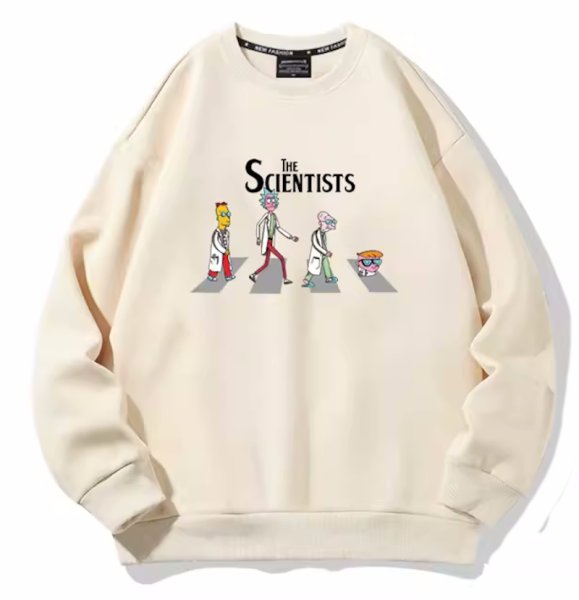 画像1:  Unisex the scientists rick and morty long sleeve sweatshirts  男女兼用  ユニセックスリック＆モーテ× サイエンティスツ科学者プリント 長袖スウェット  トレーナー (1)