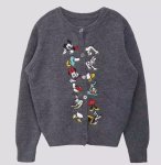 画像8: Mickey Mouse Mickey & Donald Luck Embroidery round neck cardigan   Sweater　ミッキーマウス＆ドナルドダック刺繍カーディガンロングスリーブニットセーター (8)