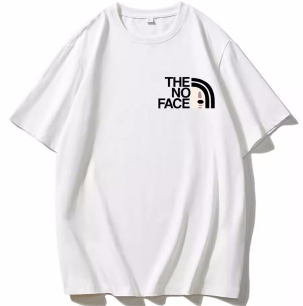 画像1:  THE NO FACE print short sleeve T-shirt　ユニセックス男女兼用THE NO FACEノーフェイスプリント  半袖 Tシャツ (1)