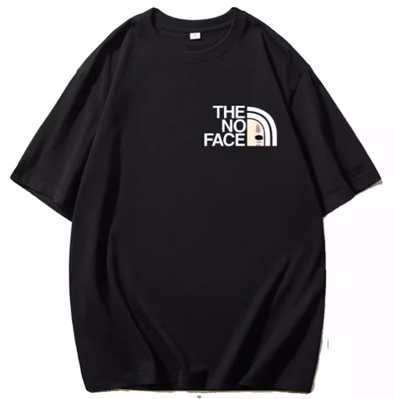画像2:  THE NO FACE print short sleeve T-shirt ユニセックス男女兼用THE NO FACEノーフェイスプリント  半袖 Tシャツ (2)