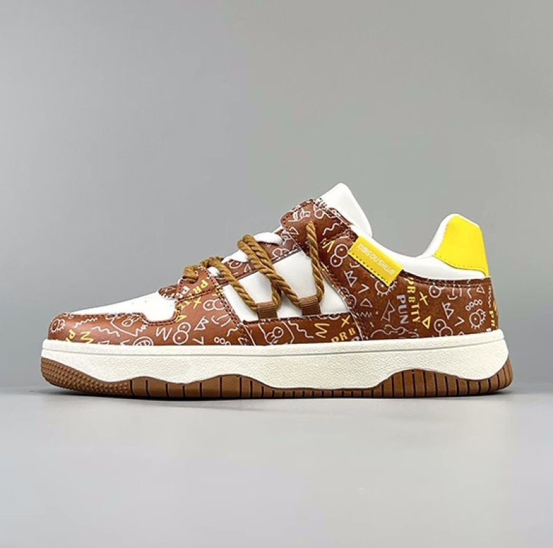 画像7: Unisex Simpson Monogram Leather Lace-Up Sneakers shoes  ユニセックス男女兼用シンプソンモノグラムレザーレースアップ  スニーカー  (7)