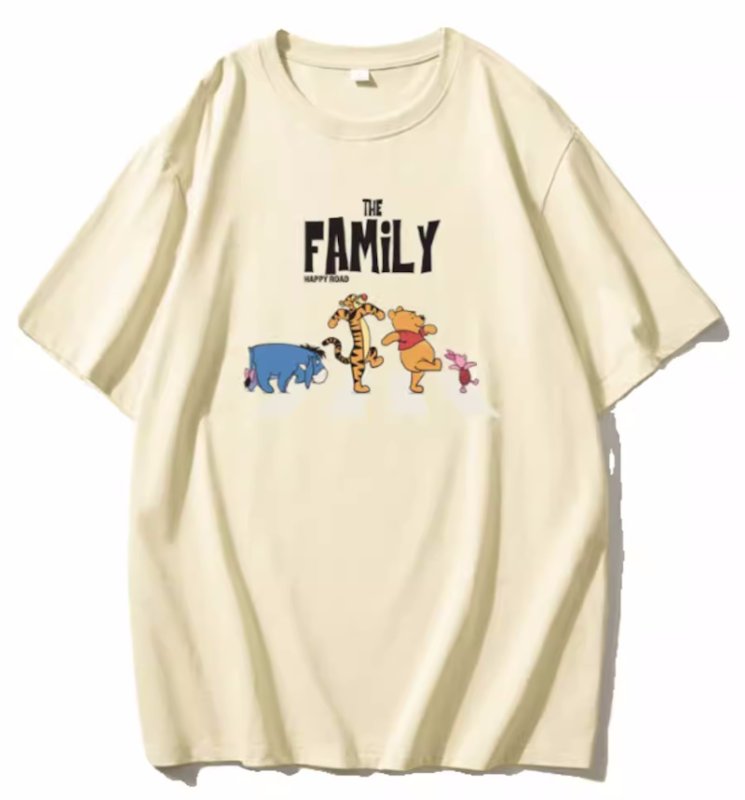 画像5: Winnie the Pooh & Forest Friends print short sleeve T-shirt　ユニセックス男女兼用くまのプーさん＆森の仲間プリント  半袖 Tシャツ (5)
