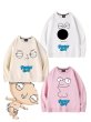 画像1: Unisex Family Guy Long Sleeve Face Printed Sweat Shirt 3 designs ユニセックス ファミリーガイ ロングスリーブ スウェット シャツ (1)