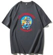 画像1: the simpson homer simpson x robot print short sleeve T-shirt　ユニセックス男女兼用ホーマーシンプソン×ロボットプリントプリント  半袖 Tシャツ (1)