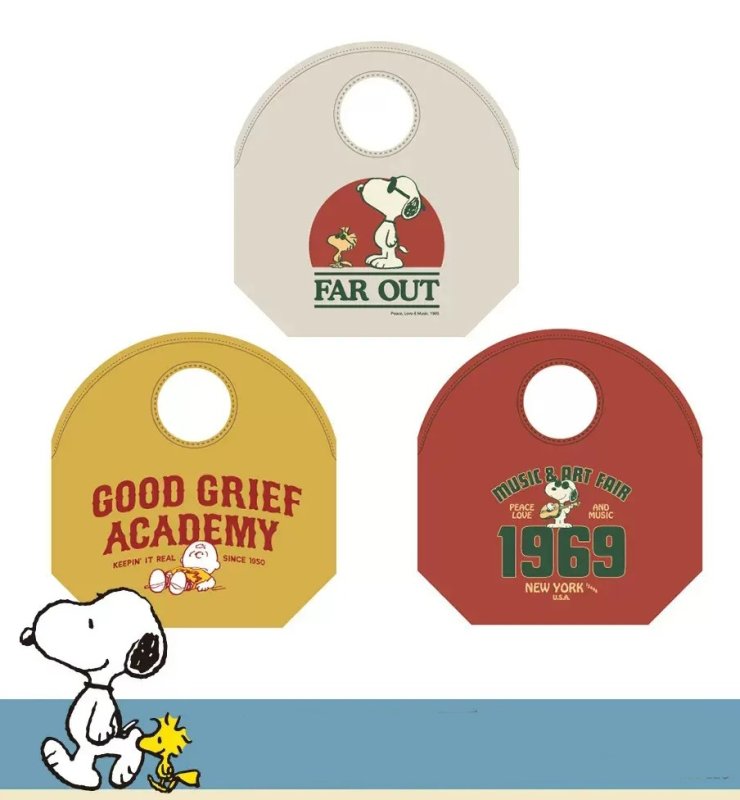画像1: Snoopy print canvas tote bag スヌーピープリント キャンバストートバッグ (1)