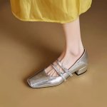 画像3: Women’s double strap enamel pumps  shoes　ダブルストラップエナメルパンプス (3)