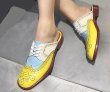 画像7: Women’s Wingtip bicolor leather flat half sandals pump shoes　ウイングチップバイカラーレザーフラットハーフサンダルローヒールパンプスシューズ (7)