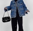 画像4: Women's Fringe denim jacket G jacket coat 　フリンジデニムジャケットGジャンコート (4)