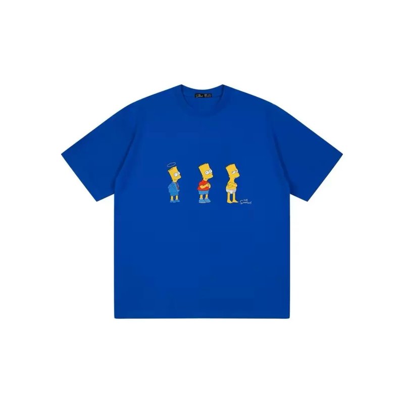 画像5: Bart Simpson Round Neck Short Sleeve T-Shirt　ユニセックス男女兼用バートーシンプソンプリント  ラウンドネック半袖 Tシャツ (5)