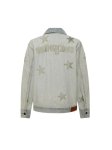 画像2: star zip up denim jacket G Jean　ユニセックス 男女兼用スター星デニムジップアップGジャンジャケットスタジャンスタジアムジャンバー (2)