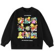 画像3: The Simpsons nine-square grid cartoon print dropped shoulder sleeves crew neck sweatshirtPrint Sweat　ユニセックス男女兼用シンプソン9 マスグリッドプリント  スウェットトレーナー (3)