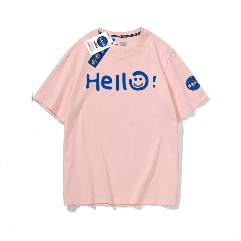 画像4: NASA×HELL short sleeve Round Neck Short Sleeve T-Shirt ユニセックス男女兼用ナサNASA×HELLロゴプリント  ラウンドネック半袖 Tシャツ (4)