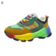 画像2: SALE セール 24 Unisex Rainbow Color Shoes Sneaker High Sole Elevated ユニセックス  厚底 ハイソール シューズ サイズ36~43 (2)