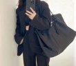 画像3: Large Capacity Kelly Bag　男女兼用ラージレザーBKショルダークロスボディバッグトートバッグ通学　通勤 (3)