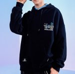画像4: Unisex Music Panda reflective printed hoodie long sleeve 男女兼用  ユニセックスミュージックパンダ反射プリント 長袖フーディ パーカースウェット (4)