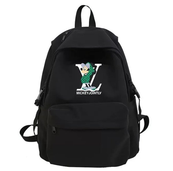 画像1: Mickey Mouse x Logo backpack rucksack　男女兼用ミッキーマウス×ロゴ バックパック　リュックサック　通学　通勤 (1)