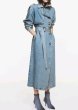 画像4: Women's double-breasted Long Denim Coat British long coat 　ブリティッシュデニムダブルトレンチロング丈コート ジャケット (4)