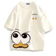 画像2: donald duck print Round Neck Short Sleeve T-Shirt　ユニセックス男女兼用ドナルドダックプリント  ラウンドネック半袖 Tシャツ (2)