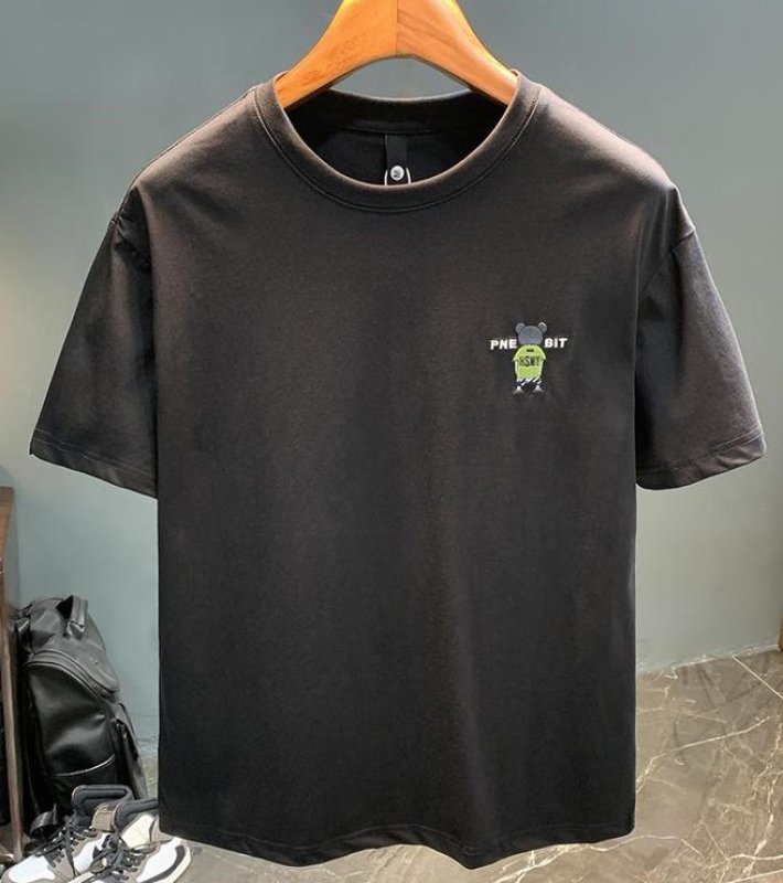 画像4: back view bear print Round Neck Short Sleeve T-Shirt ユニセックス男女兼用バックヴューベアプリント  ラウンドネック半袖 Tシャツ (4)