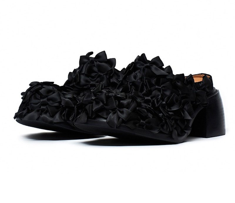 画像3: Women’s flower bud Baotou slippers pumps  shoes フラワーリボンレザーサンダルスリッパパンプス (3)