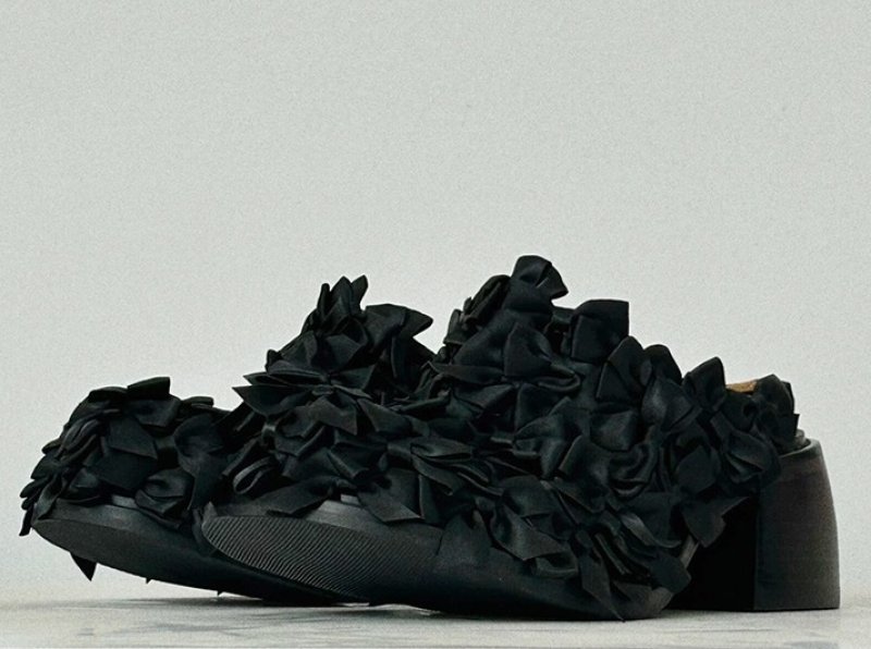 画像5: Women’s flower bud Baotou slippers pumps  shoes フラワーリボンレザーサンダルスリッパパンプス (5)