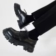 画像3: British style thick sole lace-up leather shoes  SLIP-ONS loafers   男女兼用レザー厚底ブリティッシュプラットフォームレースアップ ローファースリッポン シューズ (3)
