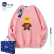 画像3: nasa×hiking bear print sweatshirt pullover round neck  trainer  ユニセックス男女兼用NASA×ハイキングベア熊ラウンドネックスウェットプルオーバートレーナー (3)