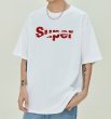 画像13: Super logo print Print oversizeT shirt　 ユニセックス男女兼用SUPERスーパーロゴプリント半袖 Tシャツ (13)