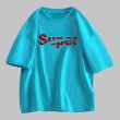 画像9: Super logo print Print oversizeT shirt　 ユニセックス男女兼用SUPERスーパーロゴプリント半袖 Tシャツ (9)
