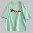 画像10: Super logo print Print oversizeT shirt　 ユニセックス男女兼用SUPERスーパーロゴプリント半袖 Tシャツ (10)