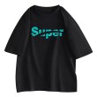 画像1: Super logo print Print oversizeT shirt　 ユニセックス男女兼用SUPERスーパーロゴプリント半袖 Tシャツ (1)