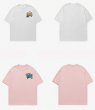 画像5: good vibes rose one point T shirt　 ユニセックス男女兼用good vibesローズバラ ワンポイントプリント半袖 Tシャツ (5)