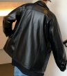 画像4: unisex leather trucker jacket　ユニセックス 男女兼用レザートラッカージャケットジャンバー (4)