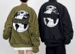 画像7: earth map embroidery stadium jacket baseball uniform jacket blouson ユニセックス 男女兼用地球アース地図刺繍ベースボールジャケット スタジャン  (7)