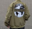 画像6: earth map embroidery stadium jacket baseball uniform jacket blouson ユニセックス 男女兼用地球アース地図刺繍ベースボールジャケット スタジャン  (6)