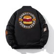 画像3: burger embroidered flocking trendy jacket stadium jacket baseball uniform jacket blouson ユニセックス 男女兼用バーガーハンバーガー刺繍 ベースボールジャケット スタジャン  (3)