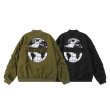 画像5: earth map embroidery stadium jacket baseball uniform jacket blouson ユニセックス 男女兼用地球アース地図刺繍ベースボールジャケット スタジャン  (5)