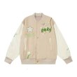 画像3: flower embroidery baseball uniform jacket blouson iconslab embroidery Stadium jumper ユニセックス 男女兼用 フラワー刺繍 スタジアムジャンパー スタジャン MA-1 ボンバー ジャケット ブルゾン (3)