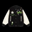画像10: flower embroidery baseball uniform jacket blouson iconslab embroidery Stadium jumper ユニセックス 男女兼用 フラワー刺繍 スタジアムジャンパー スタジャン MA-1 ボンバー ジャケット ブルゾン (10)