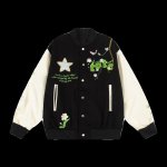 画像10: flower embroidery baseball uniform jacket blouson iconslab embroidery Stadium jumper ユニセックス 男女兼用 フラワー刺繍 スタジアムジャンパー スタジャン MA-1 ボンバー ジャケット ブルゾン (10)