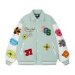 画像1: BASEBALL JACKET baseball uniform jacket blouson iconslab embroidery Stadium jumper ユニセックス 男女兼用 アメリカンフットボールキャップ 刺繍スタジアムジャンパー スタジャン MA-1 ボンバー ジャケット ブルゾン (1)