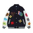 画像2: BASEBALL JACKET baseball uniform jacket blouson iconslab embroidery Stadium jumper ユニセックス 男女兼用 アメリカンフットボールキャップ 刺繍スタジアムジャンパー スタジャン MA-1 ボンバー ジャケット ブルゾン (2)