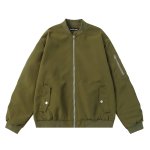 画像3: earth map embroidery stadium jacket baseball uniform jacket blouson ユニセックス 男女兼用地球アース地図刺繍ベースボールジャケット スタジャン  (3)