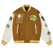 画像4: Earth & WHO embroidery baseball uniform jacket blouson iconslab embroidery Stadium jumper ユニセックス 男女兼用 アース地球刺繍 スタジアムジャンパー スタジャン MA-1 ボンバー ジャケット ブルゾン (4)