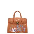 画像3: PU Leather KIDS LOVE IT Painted BK Bag with Shoulder Strap 6 colors　６色　PUレザー　ペイントデザイン　ハンドバッグ　ショルダーバッグ　通学　通勤 (3)