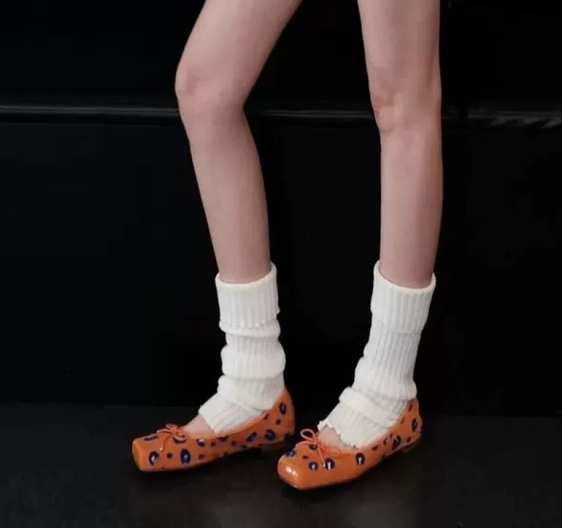 画像7: Women’s leopard flat pumps ballerina shoes  レオパードヒョウ柄リボンフラットパンプスバレーバレリーナシューズ (7)