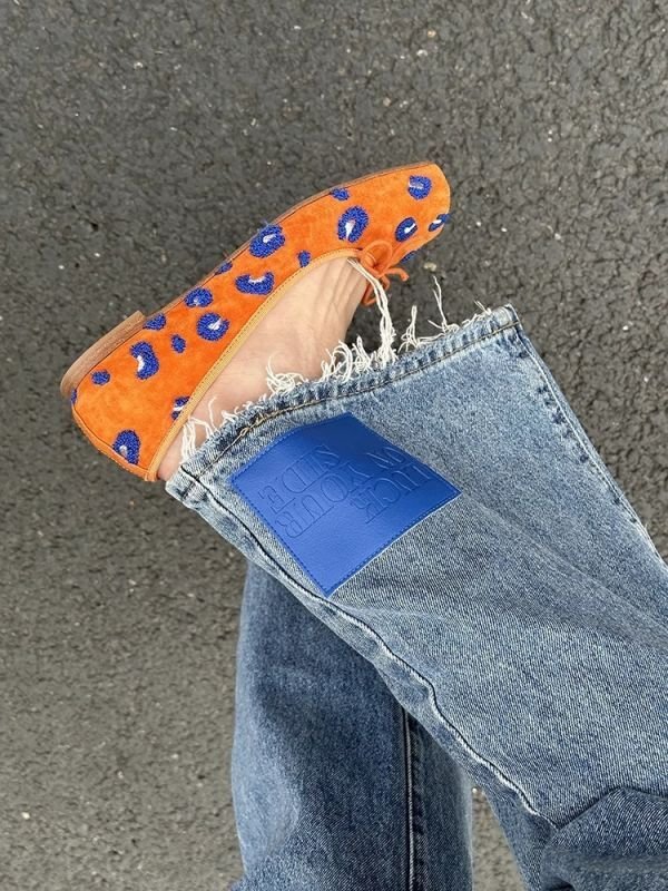 画像8: Women’s leopard flat pumps ballerina shoes  レオパードヒョウ柄リボンフラットパンプスバレーバレリーナシューズ (8)