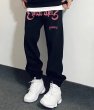 画像4:  Unisex Logo Print Sport Straight Casual Pants  Sweat Pants Jogger Pant ロゴ入りプリントスウェットパンツス ジョガーパンツ ユニセックス 男女兼用  (4)