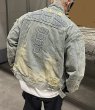 画像4: unisex customized motorcycle denim jackets uniform jacket blouson Stadium jumper ユニセックス 男女兼用カスタマイズダメージデニムGジャンジャンパー MA-1 ボンバー ジャケット ブルゾン (4)